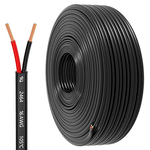16 Gauge Wire 2 Conductor Electrical Wire, 16 AWG 1.309mm² Wire PVC Cord