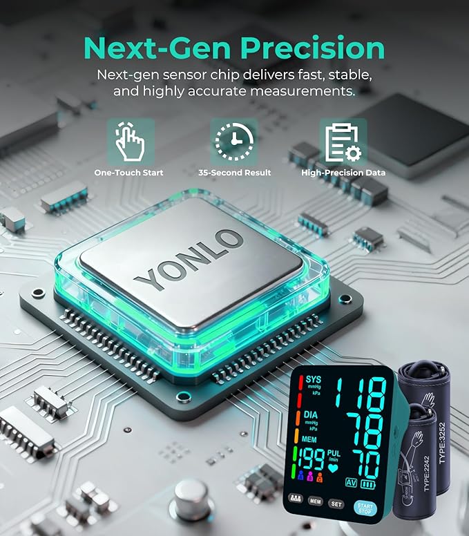 YONLO Blood Pressure Monitor, Automatic Upper Arm Blood Pressure Monitors