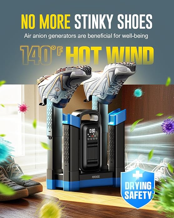 POPCHOSE Heavy-Duty Boot Dryer, Upgraded Shoe Dryer Helps Reduce Odor, Glove &