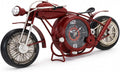 YOUKI Metal Motorcycle Wall Clock,Desk Shelf Clocks Digital Clock for Bedroom,Retro Vintage Non-Ticking Table Clock Battery Operated Silent,Easy to Read,Wall Art16.9 * 1.5 * 7.5 Inches,Red
