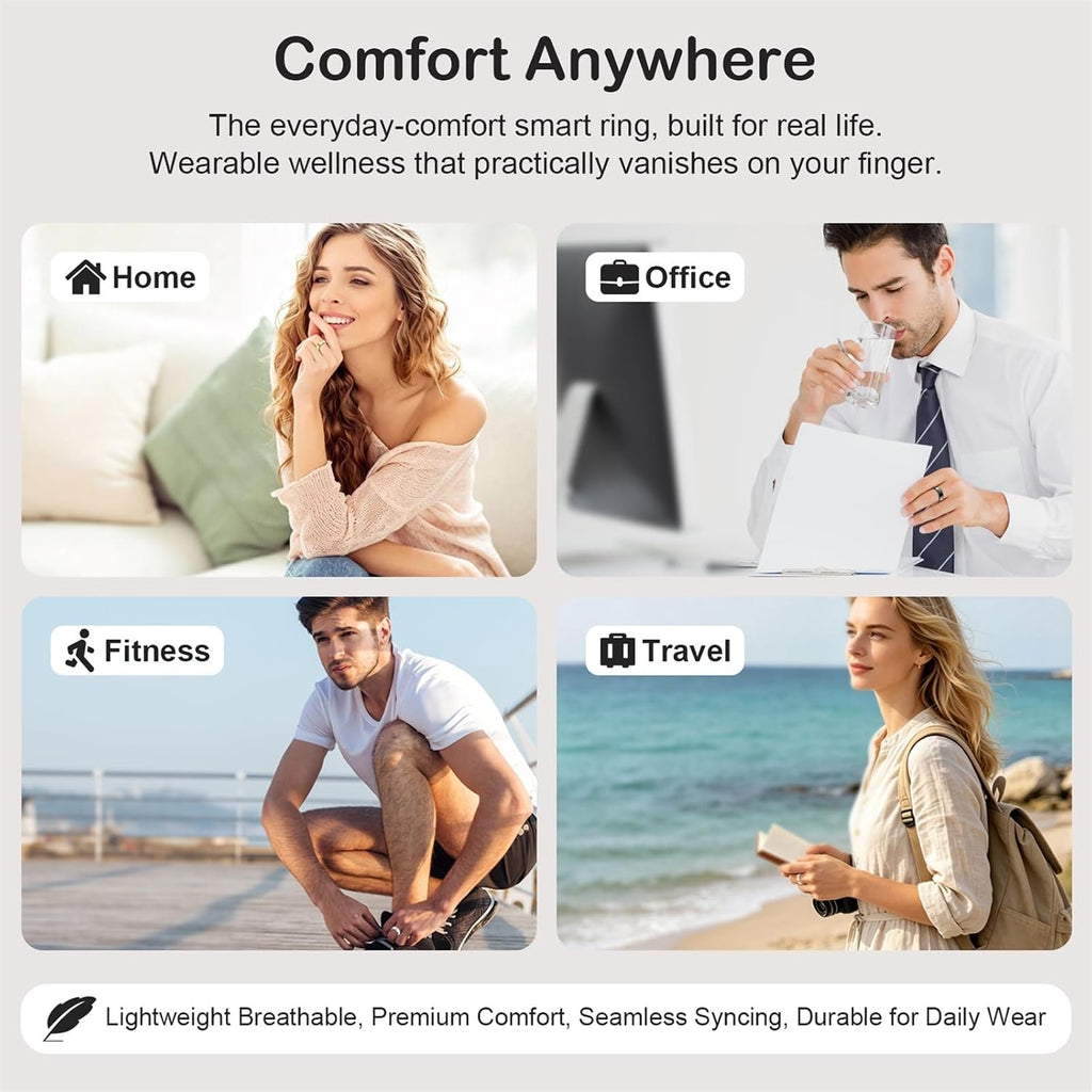 smart ring for women men, sleep activity health, package contents