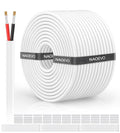 NAOVEO 18 Gauge Wire 2 Conductor Electrical Wire, 18 AWG Stranded PVC Tinned