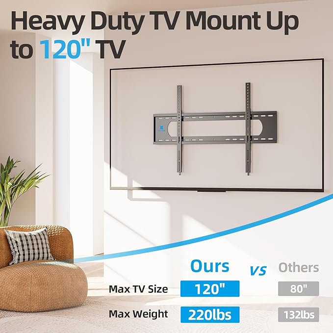 85 86 98 100 inch Heavy Duty TV Wall Mount