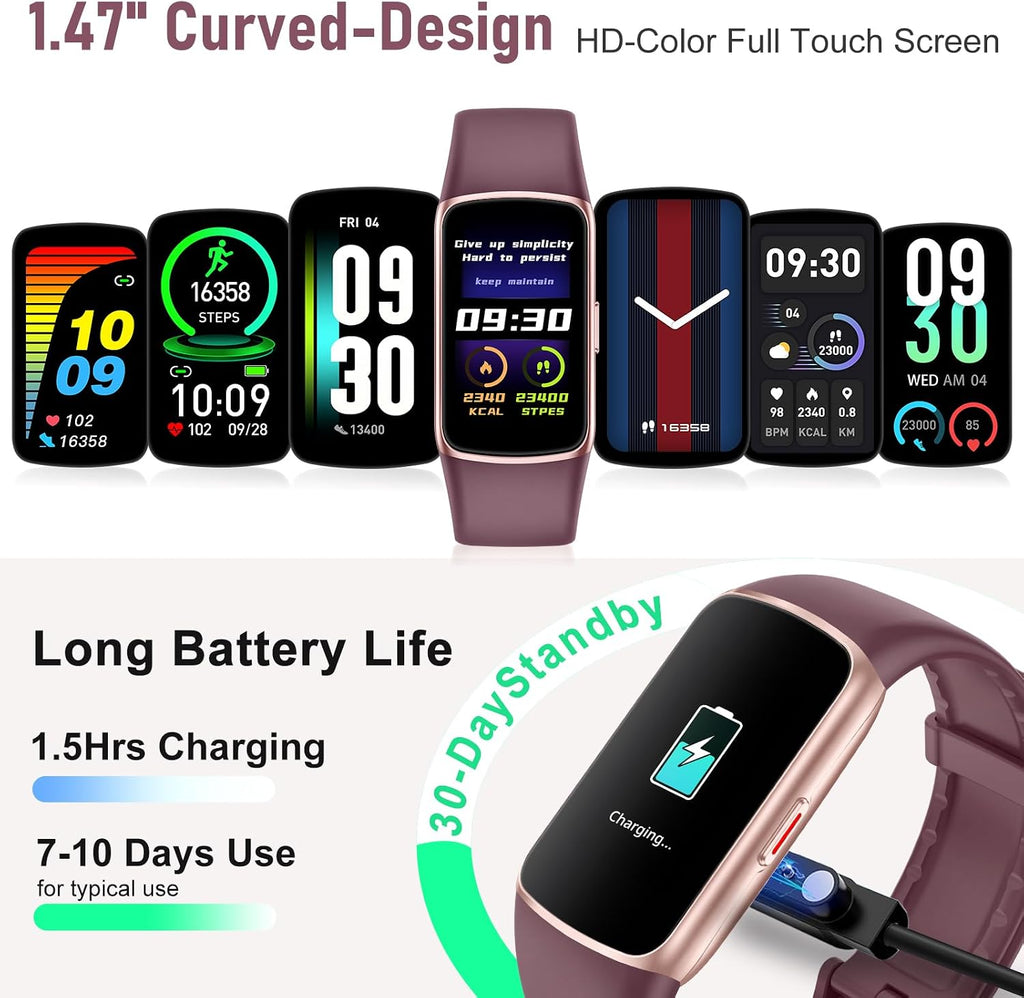 zeacool fitness tracker with 24/7 heart rate, blood, package contents