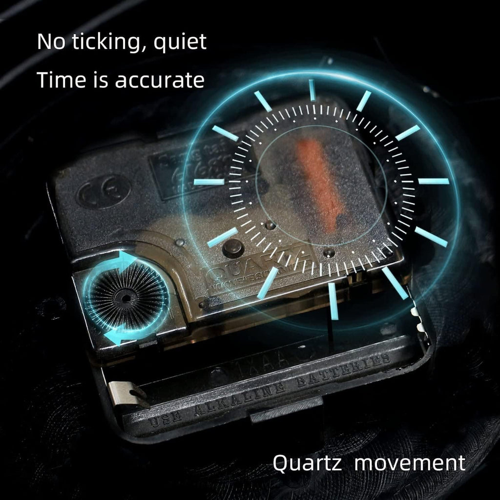 YOUKI Metal Motorcycle Wall Clock,Desk Shelf Clocks Digital Clock for Bedroom,Retro Vintage Non-Ticking Table Clock Battery Operated Silent,Easy to Read,Wall Art16.9 * 1.5 * 7.5 Inches,Red