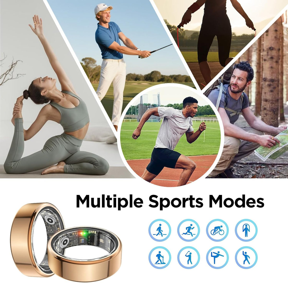 benio gen2 smart ring for women men sleep showing dimensions