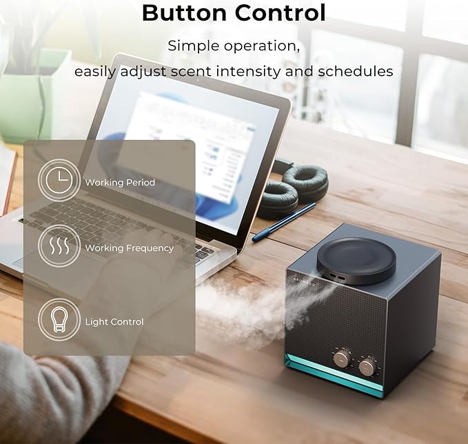 Smart Aroma Scent Waterless Essential Oil Diffuser, Cold Air Tech Scent Air