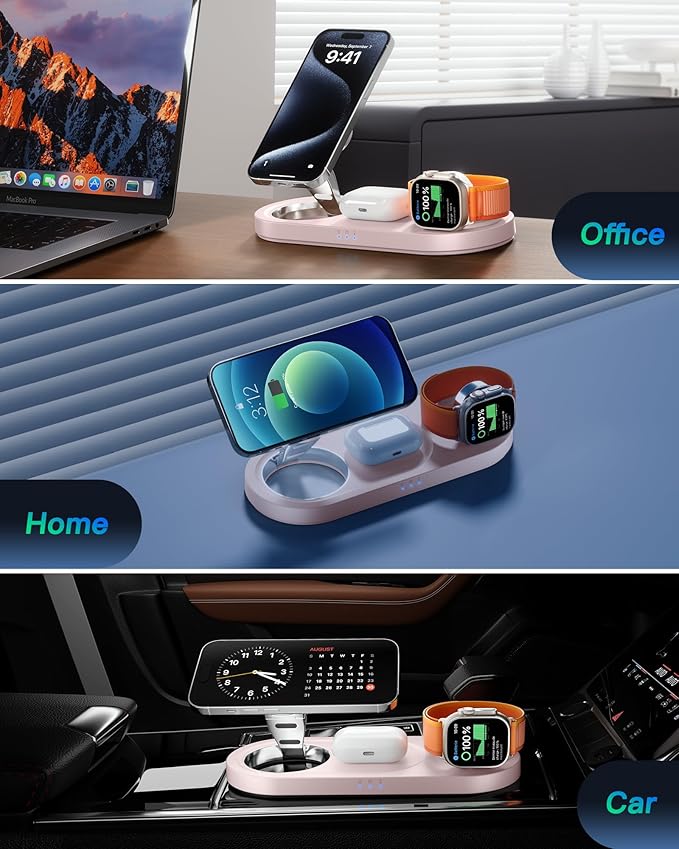 Upgraded 3 in 1 Wireless Charging Station