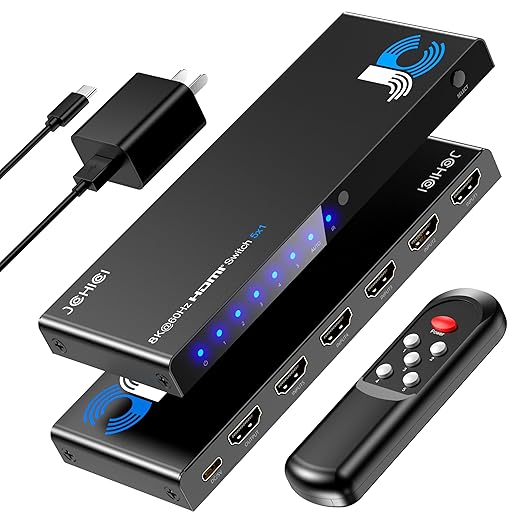 JCHICI HDMI Switch 5 in 1 Out 8K@60Hz 4K@120Hz