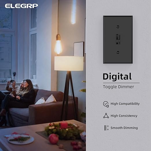 ELEGRP Digital Toggle Dimmer Switch (6 Pack)