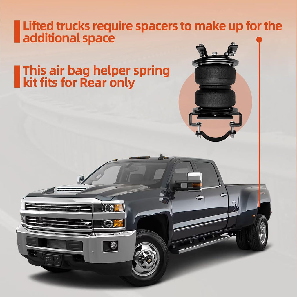 air spring bag suspension kit compatible with 2001-2010, package contents