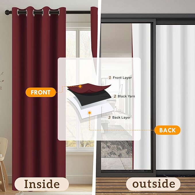 100% Blackout Curtains 54 Inch Length