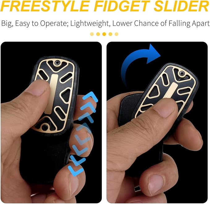 DjuiinoStar Silent Fidget Slider, CNC Machined Free-Floating Push Slider