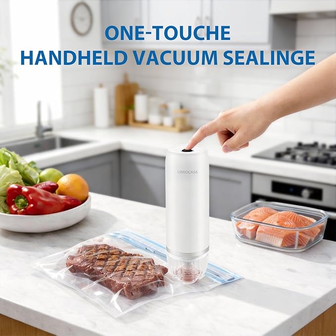 Handheld Vacuum Sealer for Food Storage, Cordless Mini Vacuum Pump