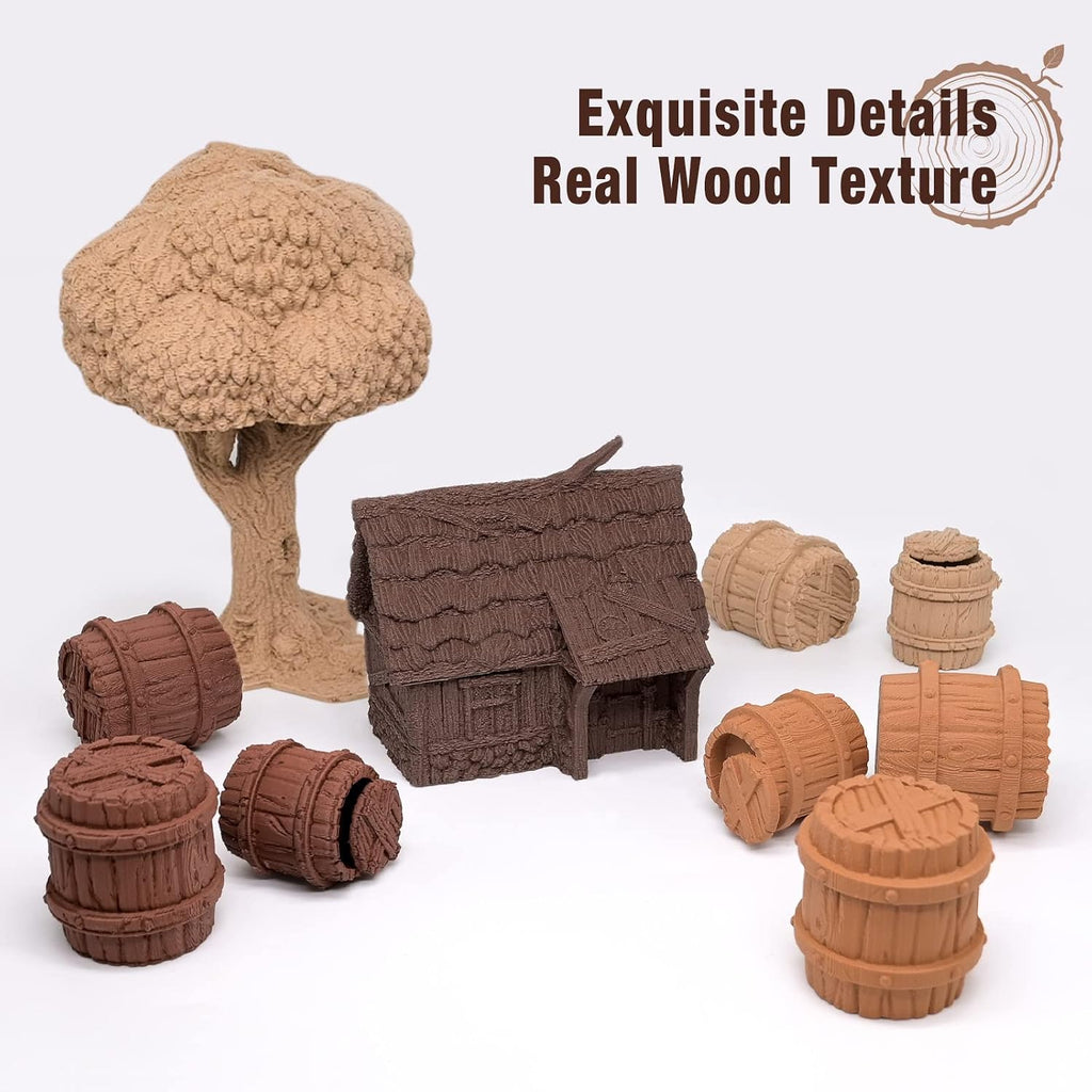 OVV3D Wood PLA 3D Printer Filament Bundle,Over 30% Real Wood Fiber,PLA 1.75