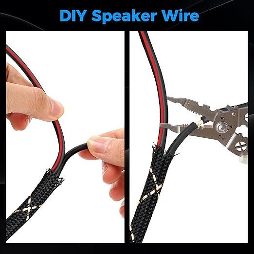 14/2 Speaker Wire 50 Feet, 14AWG Gauge Speaker Cable, Direct Burial, Durable