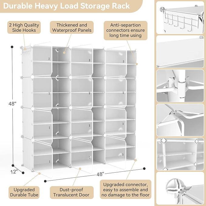 Portable Shoe Rack Organizer (48 Pairs)