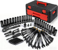 Premium 132-Piece Mechanics Tool Set, SAE/Metric 1/4" & 3/8" Drive Socket Set