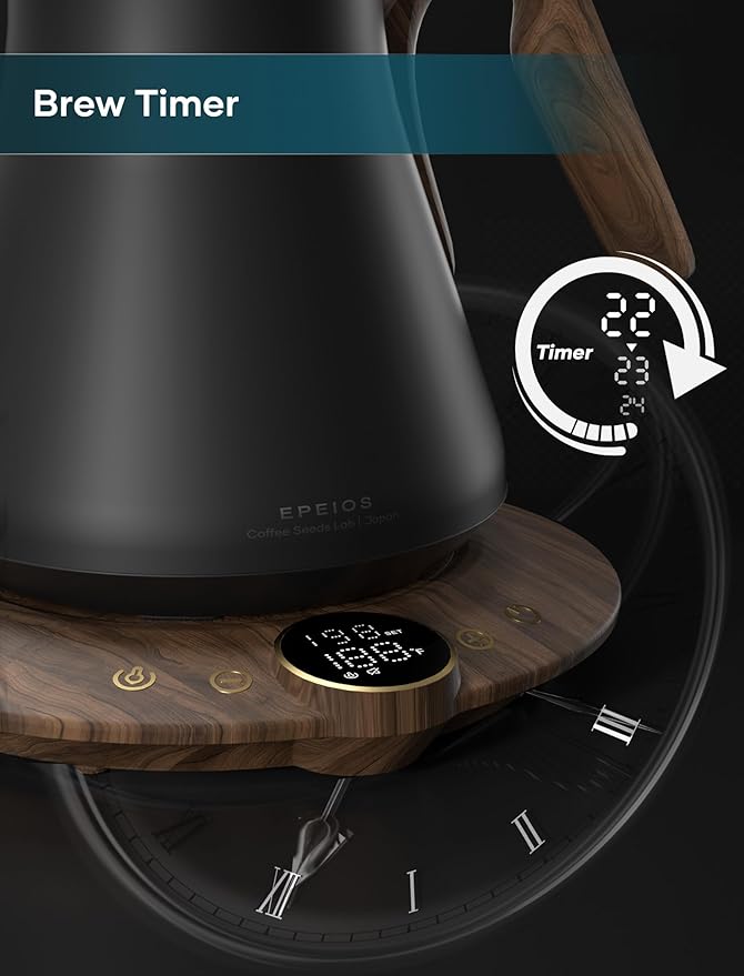 Gooseneck Electric Kettle with ±1℉ Temperature Control