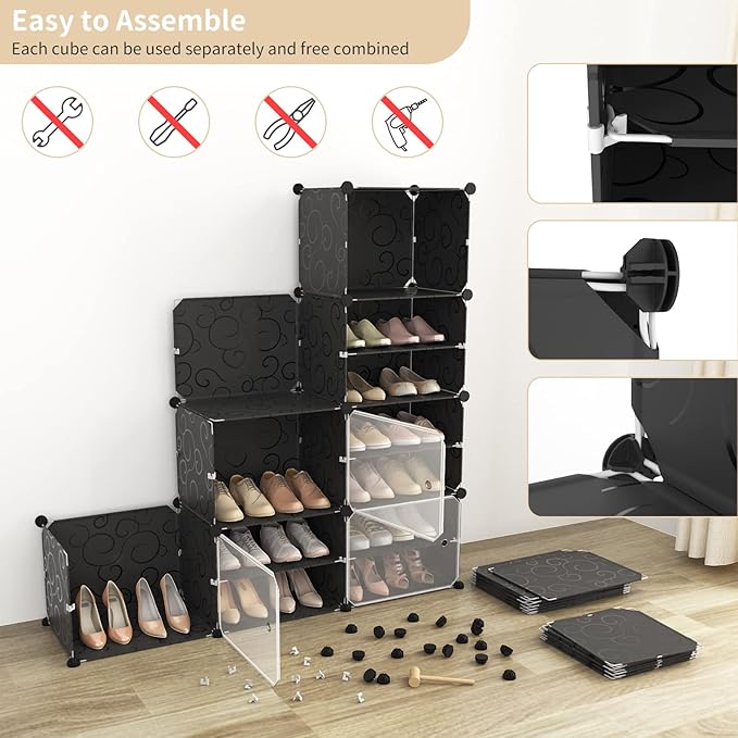 Portable Shoe Rack Organizer (96 Pairs)