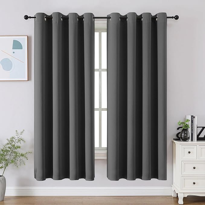 CUCRAF Room Darkening Curtains for Bedroom, Light Blocking Drapes for Living (Set of 2)