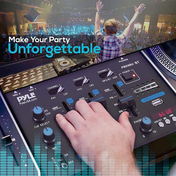 Pyle Wireless DJ Audio Mixer