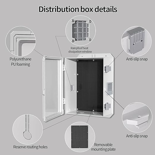 Namunanee Outdoor Electrical Junction Box, ABS Water Resistant Enclosure