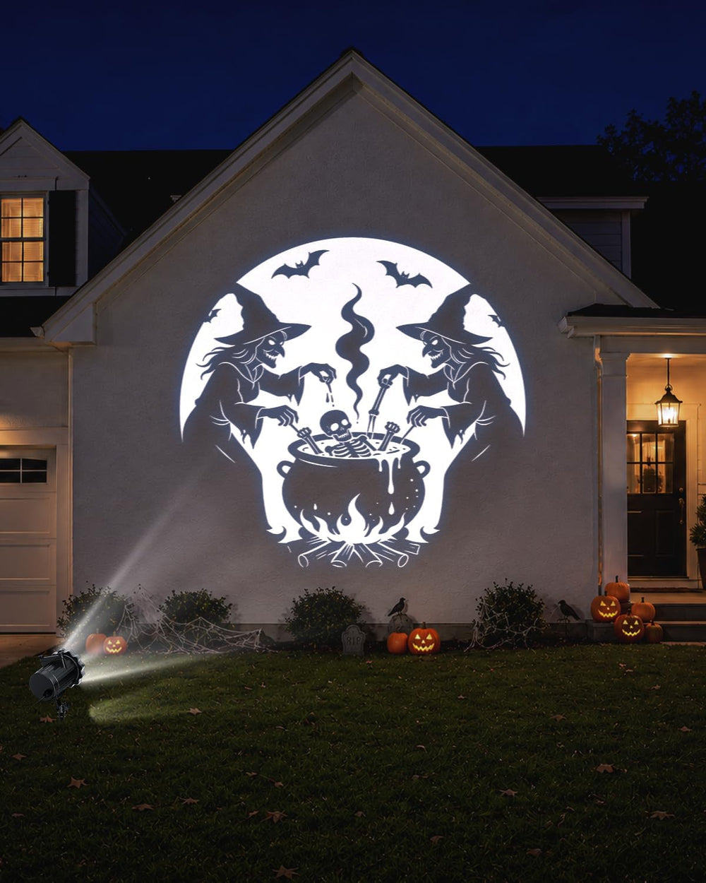 3 in 1 Halloween Projector Lights, Dynamic Halloween Projector Outdoor