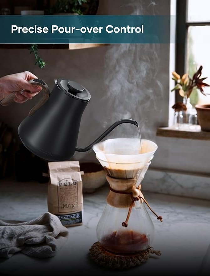 Electric Kettles, INTASTING Gooseneck Electric Kettle, ±1℉ Temperature Control