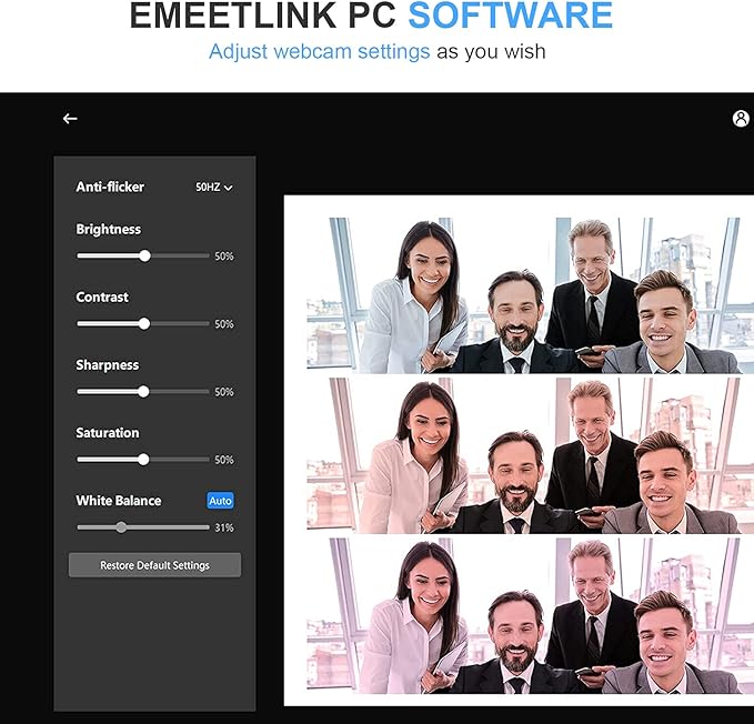 EMEET 1080P Webcam with Microphone, C960 Web Camera, 2 Mics Streaming Webcam