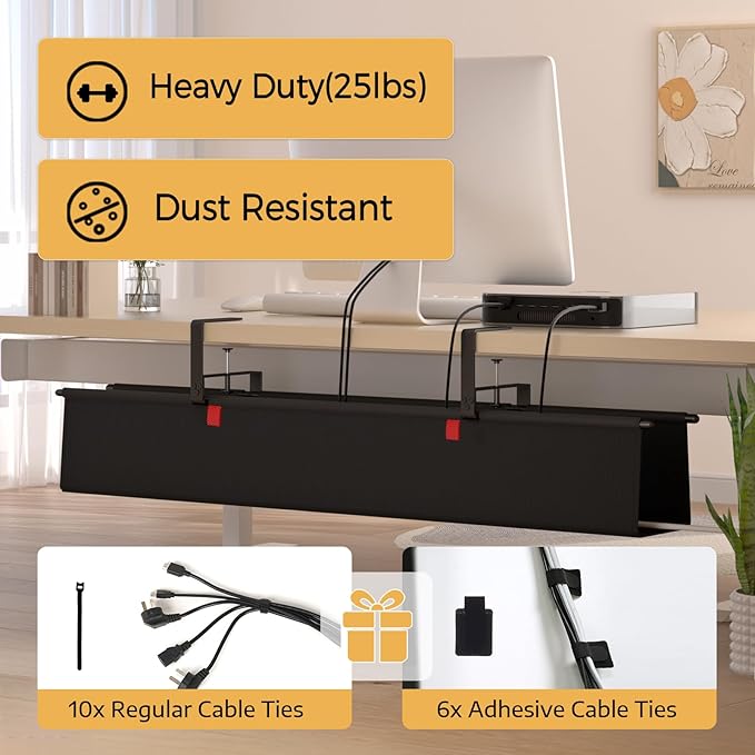 Under Desk Cable Management Tray