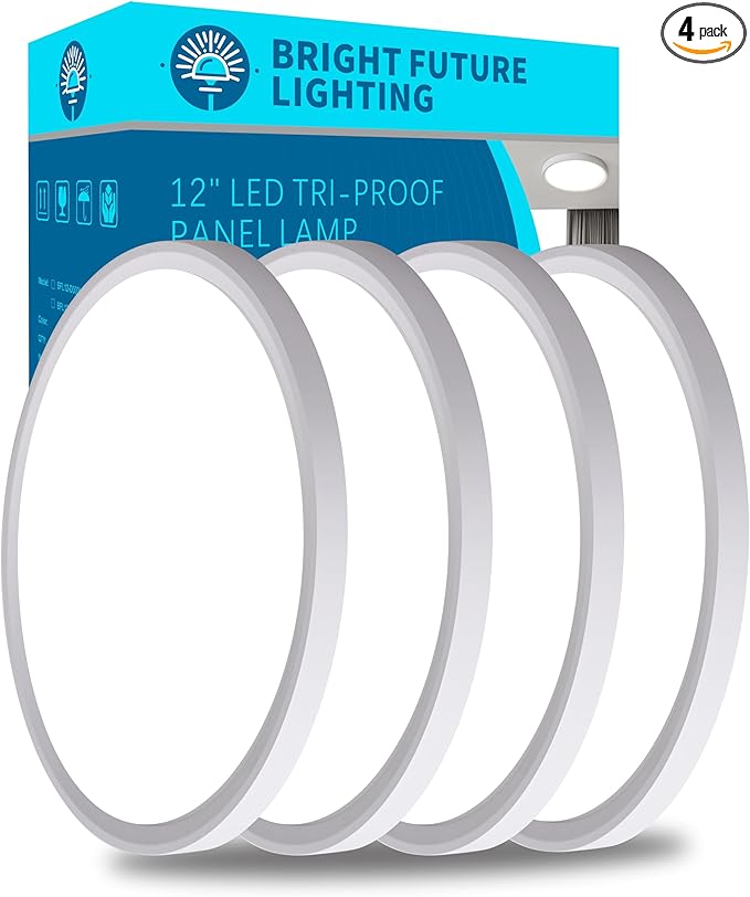 4pack 12 Inch Flush Mount Ceiling Light, 24w Led Ceiling Light,