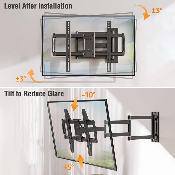 ELIVED Long Arm TV Wall Mount for Most 42-75 Inch TVs, 30 Inch Long Extension