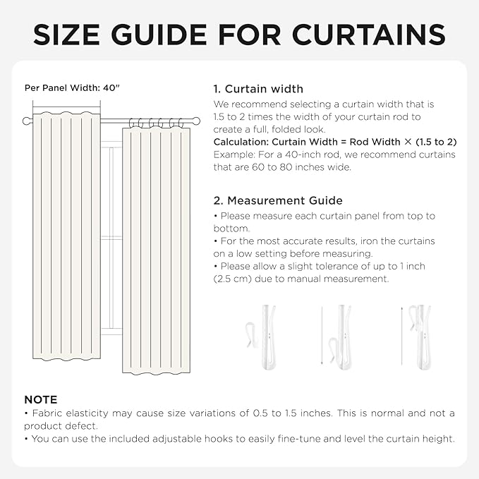 Joydeco Pinch Pleated Curtains