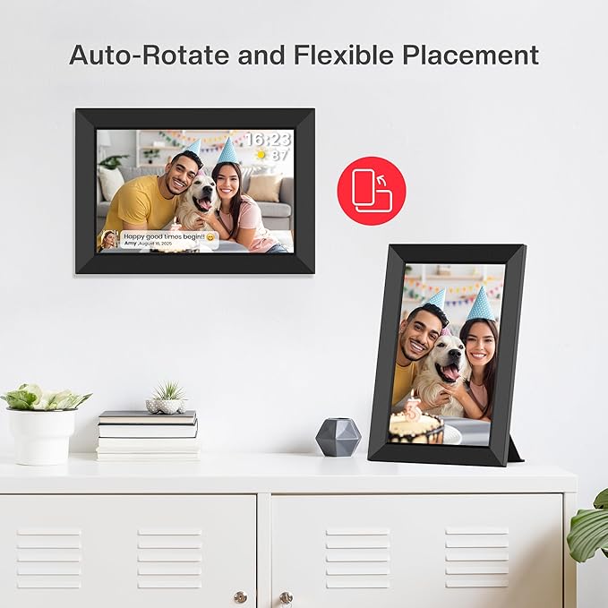 Frameo 10.1 Inch WiFi Digital Picture Frame, Smart Cloud Electronic Photo Frame