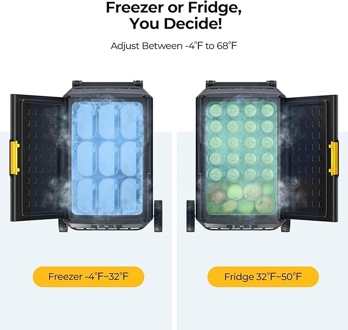 BougeRV 12 Volt Car Refrigerator, CRS 42 Quart Portable Fridge Freezer