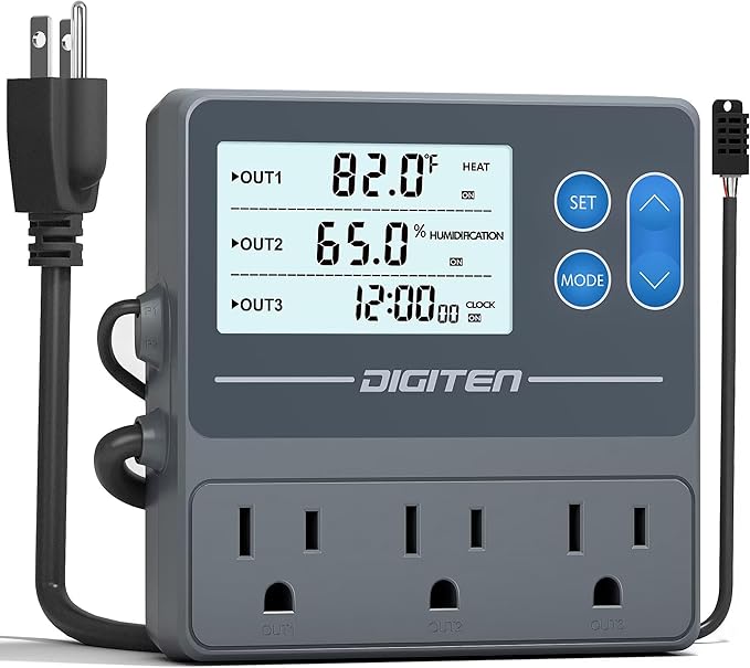 DIGITEN Reptile Temperature and Humidity Controller