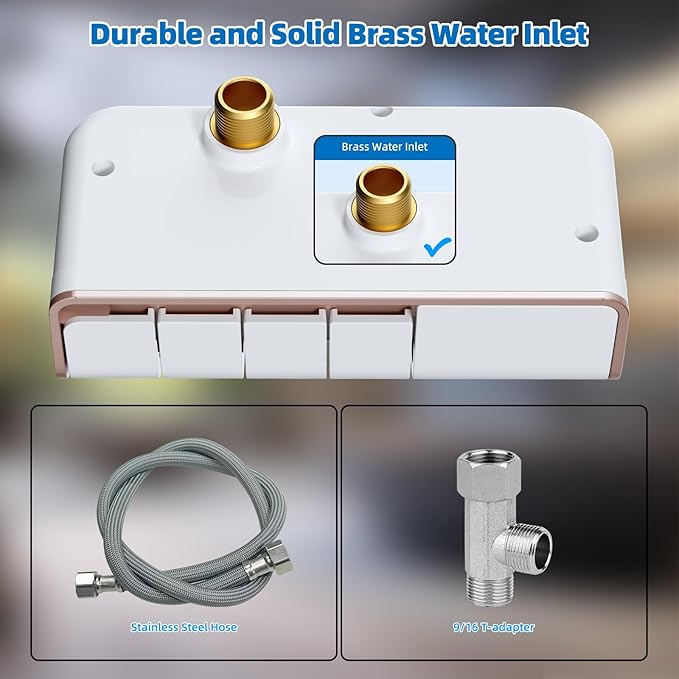 Hibbent Bidet Attachment for Toilet, Non-Electric Dual Nozzle for Frontal &