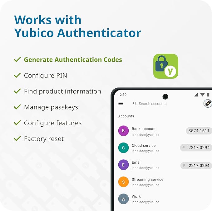 Yubico - YubiKey 5 NFC - Multi-Factor authentication Security Key and passkey