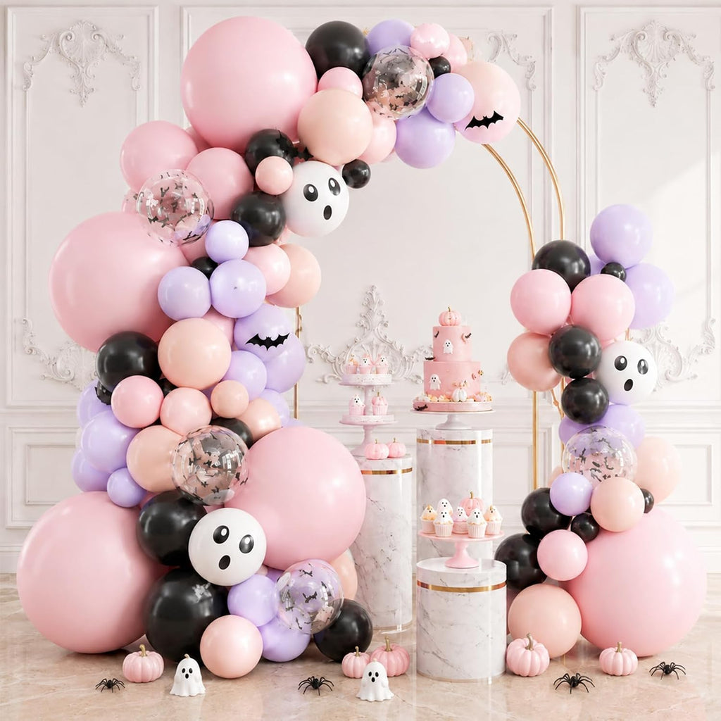 Pink Halloween Party Decorations Kit Halloween Happy Boo Day Birthday Party