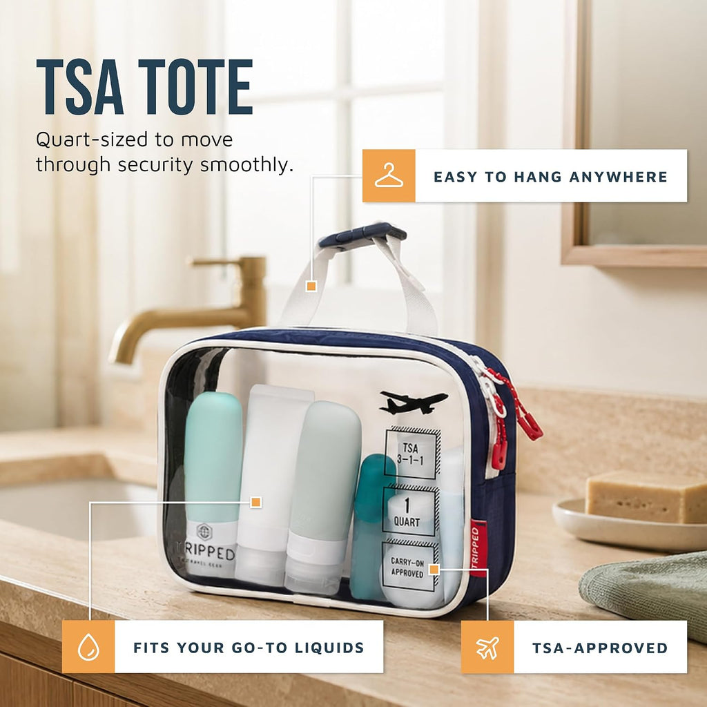 TRIPPED Travel Gear 3-Piece Travel Toiletry Bag Set