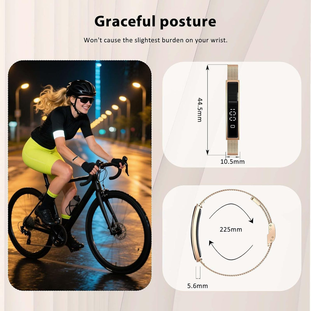 Fitness Health/Calorie Tracker with 2 Bands, Sleep Detection Bracelet