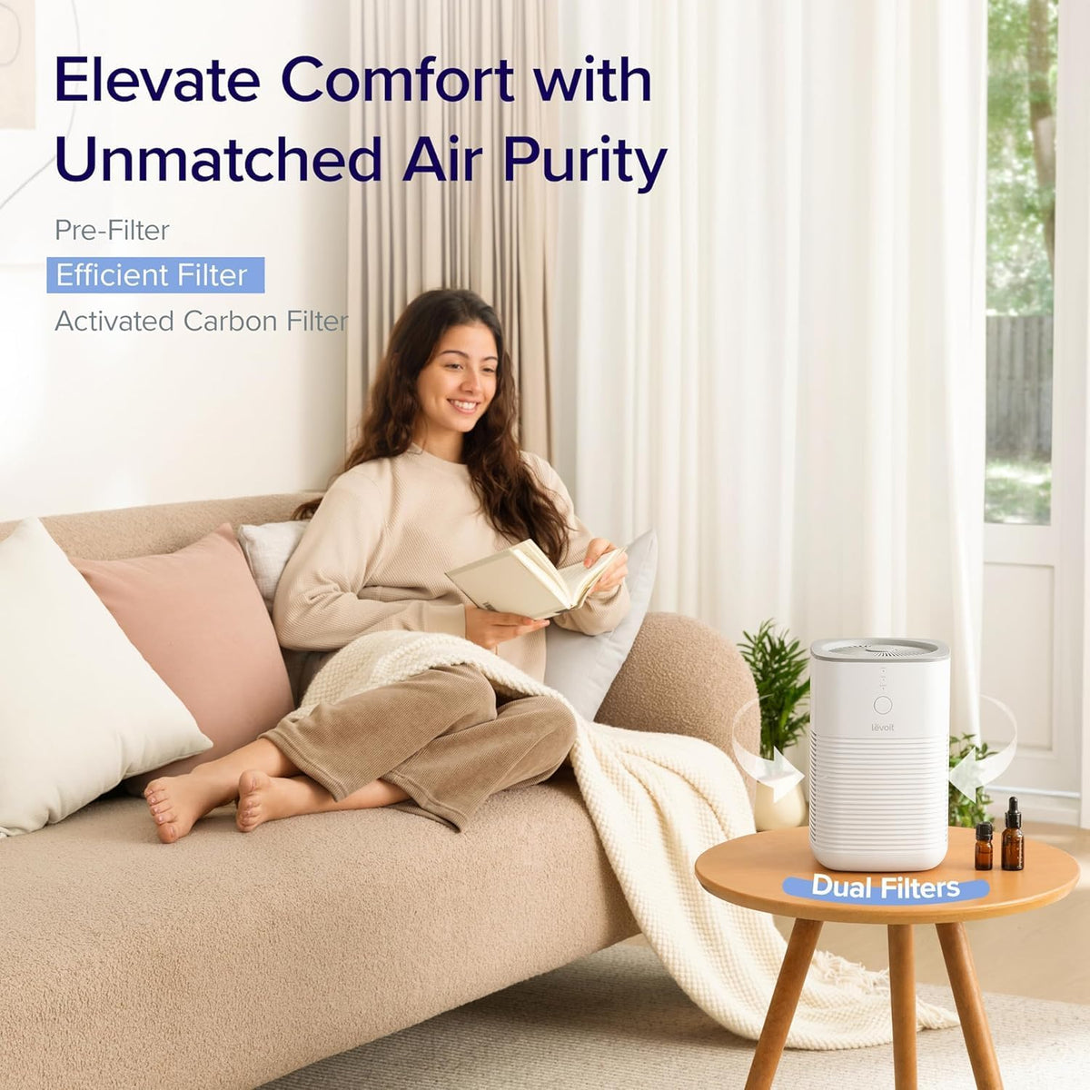 Levoit Air Purifiers for Home Bedroom Dorm Room