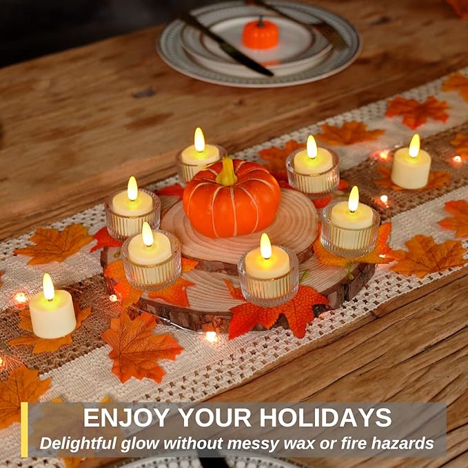 Homemory Flameless Rechargeable Tea Lights (12-Pack)
