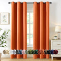 MIULEE Orange Blackout Curtains