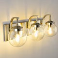 Beionxii Brushed Nickel Bathroom Light Fixtures, 3-Light Bathroom Vanity Light