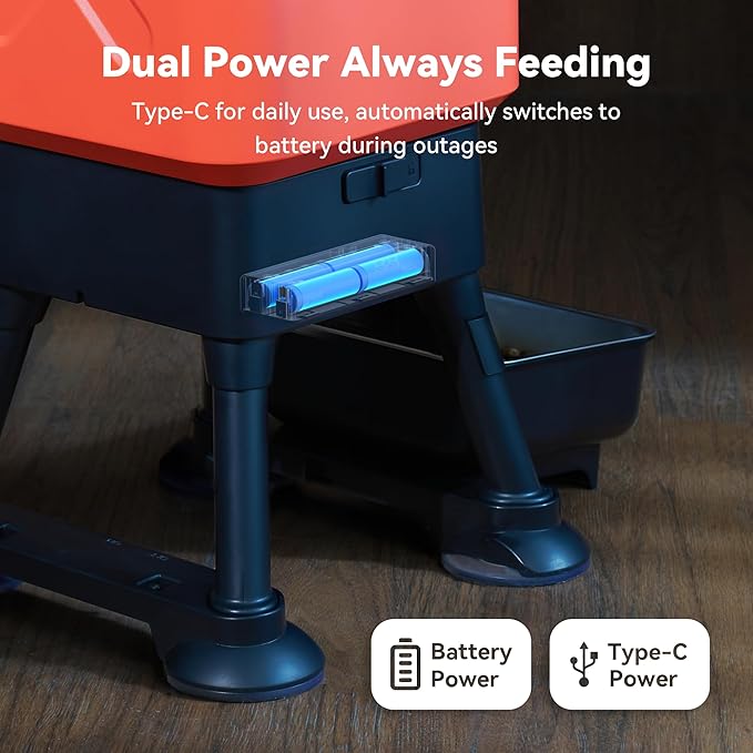 Automatic Dog Feeder for Large Dogs, 14L Capacity, Remote Feeding,