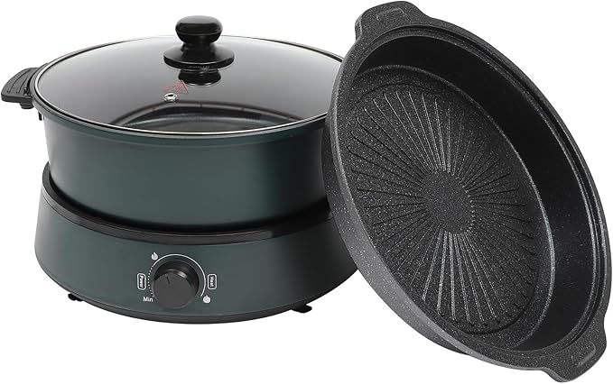 4L/4.2Qt Electric Hot Pot, 1350w 110v Portable Electric Pan Non Stick Removable