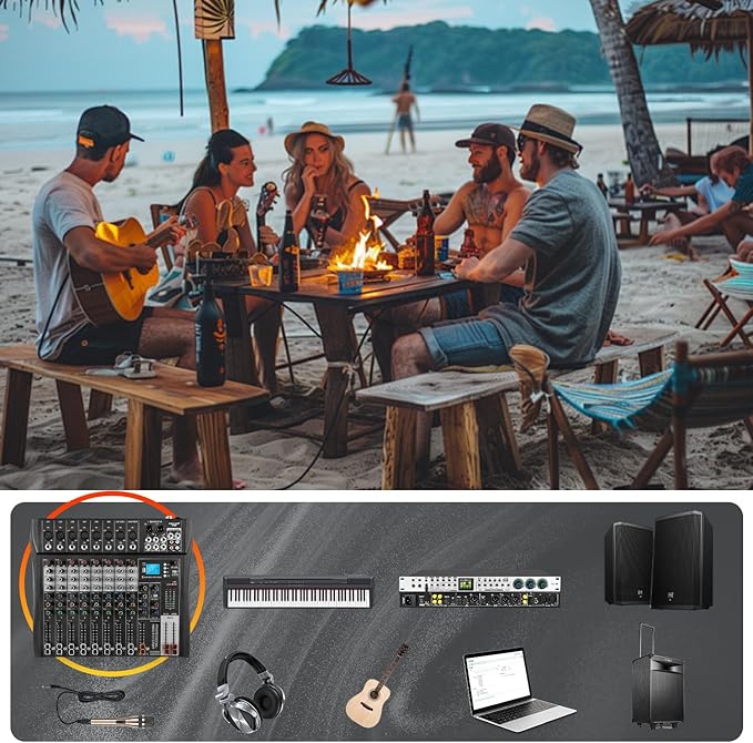 8 Channel Professional Audio Mixer