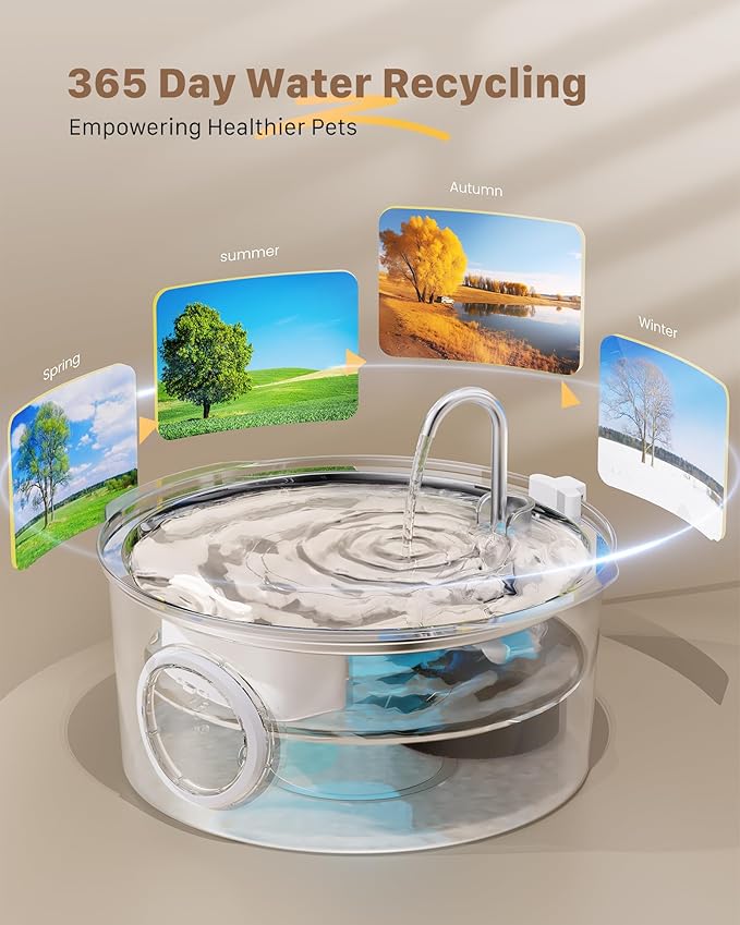 Pet Water Fountain for Large Dogs: Metal Dog Water Fountain